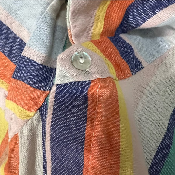 ☀️2/$22☀️Just Living Multi Coloured Striped Shirt - Picture 3 of 6